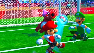 Mario and sonic at the olympic games tokyo 2020  Football Team Red vs  Green and Team Boy vs Girl