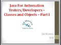 Java For Automation Testers – Classes and Objects – Part I