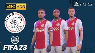 FIFA 23 on PS5 - AJAX AMSTERDAM PLAYER FACES and RATINGS - 4K60FPS GAMEPLAY