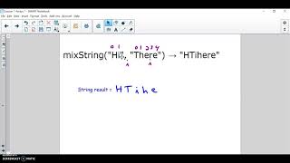 Solution to the mixString CodingBat question