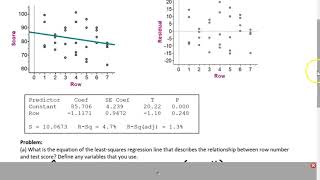 3.2 #4 Row vs Test Score Ex Problem