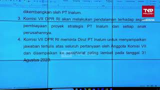 LIVE STREAMING - KOMISI VII DPR RI RDP DENGAN PT INALUM