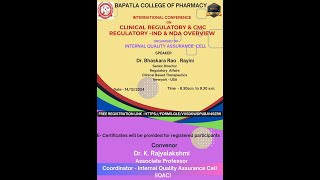 Clinical Regulatory & CMC Regulatory - IND & NDA Overview