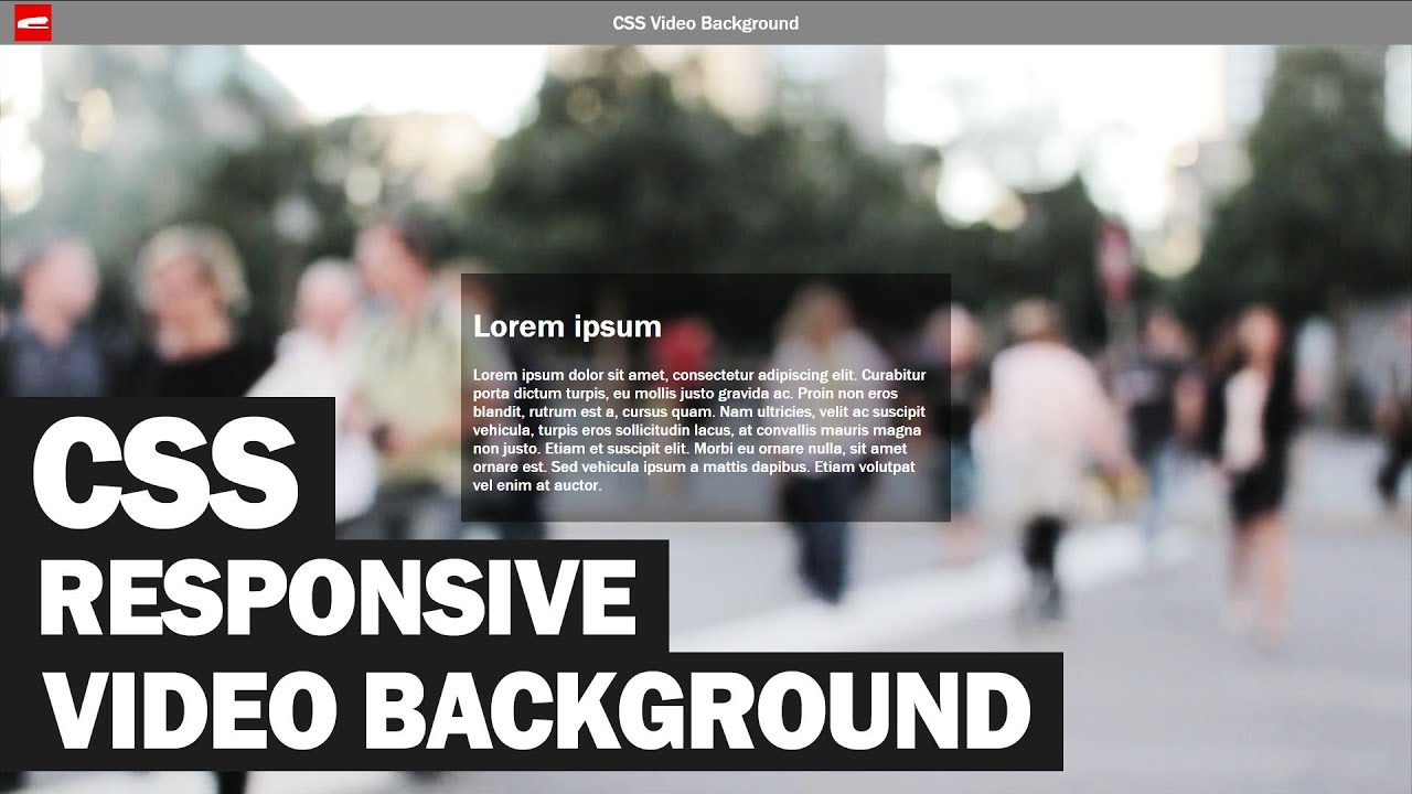 Responsive Css Video Background Tutorial Responsive Css Video Background Tutorial