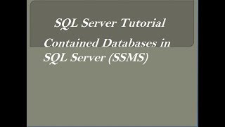 Contained Databases in SQL Server