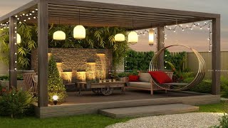 100 Modern Patio Design Ideas 2024 Backyard Garden Landscaping ideas| Terrace/Rooftop Garden Pergola