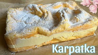 🌸🍰Najlepsza Karpatka - Idealne Ciasto Parzone i Rozpływający się w ustach Krem🍰🌸