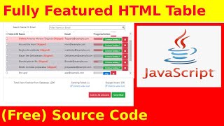 Ep78 - selectall, search, filter, remove, highlight row in html table - javascript souce code