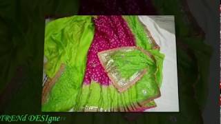 Rajasthani Bandhani Gota Patti Saree Designs With Price    Fancy Rajasthani Bandhani Gota saree   Yo