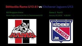 Stittsville Rams U13 A1 at Kitchener Jaguars U13 Jan 31, 2025