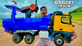 RC Biggest Custom Build Mercedes Scania Truck Unboxing \u0026 Testing - Chatpat toy tv