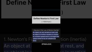 ⏩ NEWTON'S FIRST LAW OF MOTION(INERTIA)⚡#education