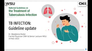 NDOH Guidelines on Treatment of TB Infection 2023 Dr Muller