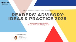 Readers’ Advisory: Ideas & Practice 2025: Hot Tips for Hand-Selling