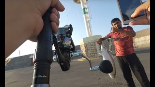 Shore jigging big Amberjack at the mid summer (live strike+full uncut video)