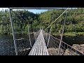 the suspension bridge over river ivalojoki at kultala