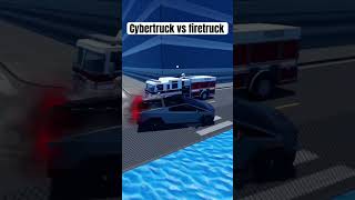 Cybertruck vs firetruck #roblox #funny #memes #cybertruck