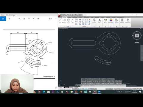 Latihan Menggambar Dengan Autocad - YouTube