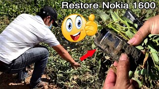 Restoration abandoned Nokia old phone,found phone very old nokia 1600