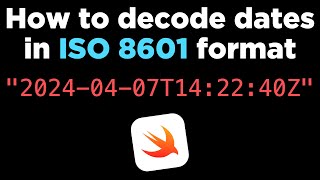 How to decode dates in ISO 8601 format in Swift 👩🏽💻👨🏻💻