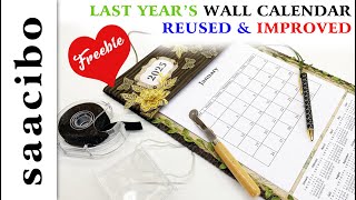 Reusing \u0026 Improving Last Year's Wall Calendar #reusecraftideas #freebies