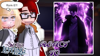 Solo leveling REACT to sung jin-woo! ||manhwa SPOILERS + GCRV!!| solo leveling React