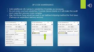 Epicor Eclipse ERP Tax Jurisdiction and Zip Code Maintenance