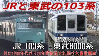 私鉄の103系の異名を持つ東武8000系をJR103系と見比べる