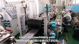 wpc decking extrusion line with online 3D embossing machine