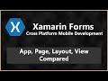 Differences Between App, Page, Layout, and View | Xamarin Forms C# Android iOS Tutorial