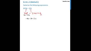 Ex 12.1, 2 (ii) Method 1 - Factorise 6p - 12q - Chapter 12 Class 8 - Teachoo