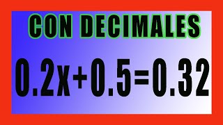 ✅👉 Ecuacion con decimales ✅ Como resolver una ecuación con decimales ✅ Ecuacion con decimales
