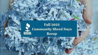 BBB CSAL Fall 2022 Community Shred Days Recap