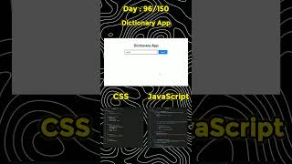 Build Your Own Dictionary App! | HTML, CSS & JavaScript Tutorial #coding #csshover #learnwebdev