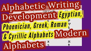 Alphabetic Writing Development | Consonantal Alphabet | Egyptian | Phoenician | Greek | Roman |