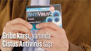 Otobüs - Gribe karşı, yanında Cistus Antivirüs taşı