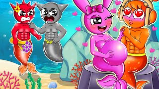 Mermaid Pinki is Pregnant - Raddy Becomes Jealous!? | Incredibox Sprunki Animation