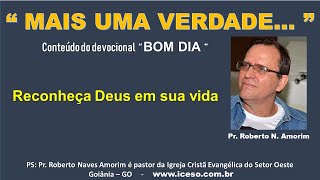 RECONHEÇA DEUS EM SUA VIDA