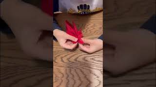 Superspeed Origami Welsh Dragon! |Made by 10-Year-Old Boy | 6058 Miles 萬哩豪翔