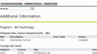 CAPP Degree Evaluation Current program