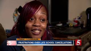 Mid-state parents frustrated over late school cancellations