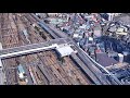 4k uhd 神奈川県 川崎市 jr東日本 横須賀線 新川崎駅周辺の空撮アニメーション