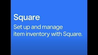 Manage Item Inventory with Square