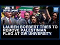 Lauren Boebert Tries To Remove Palestinian Flag At George Washington University | Dawn News English