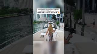The moment #n3on realized #iggyazalea was a BILLIONAIRE after she showed off her $200,000,000 YACHT