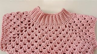 How To Crochet GRANNY Stitch BLOUSE  /BLOUSE  tutorial STEP BY STEP