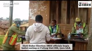 Ekiti Guber Election: Electoral officials begin ballot sorting at Polling Unit 008, Ijero LGA