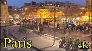 Gare de Lyon Train Station Around || Night Walking Tour || 4K HDR Video Quality @Walkwithshifu