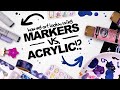 ILLUSTRATING the SAME THING with ACRYLICS and then MARKERS!? | ZenPop!