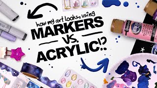 ILLUSTRATING the SAME THING with ACRYLICS and then MARKERS!? | ZenPop!